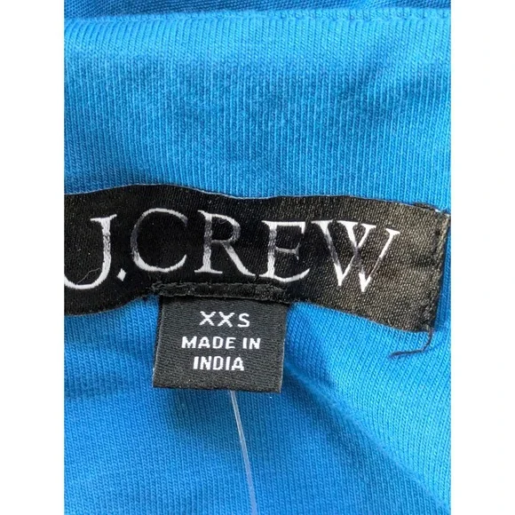 J. Crew Drop Waist Mixy Dress With Poplin Skirt Size XXS Blue‎ Midi NWT CJ497 - Picture 5 of 7